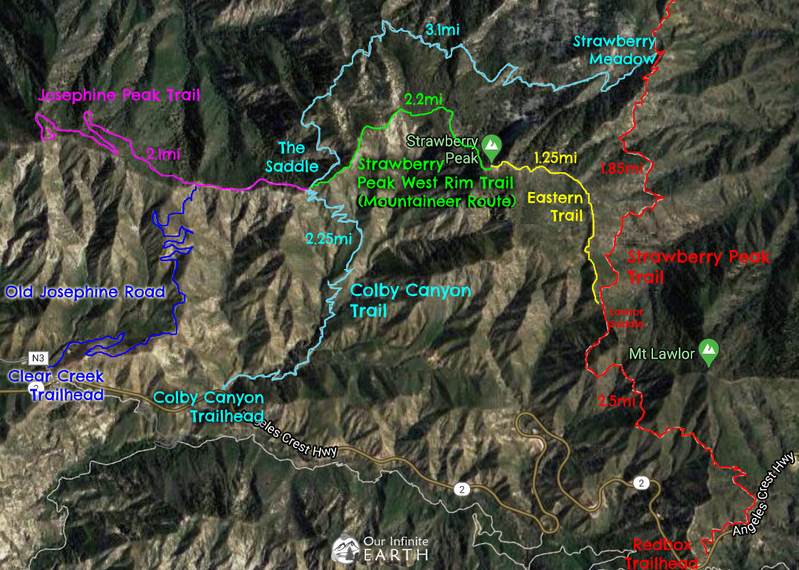 Josephine-peak-strawberry-peak-map 