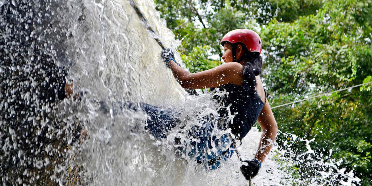 waterfall rappelling